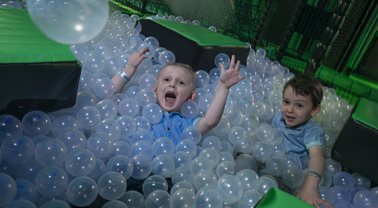 Kids in Ball Pit at Flip Out UK