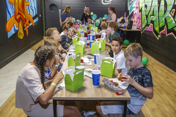 Children enjoying a birthday party at Flip Out UK